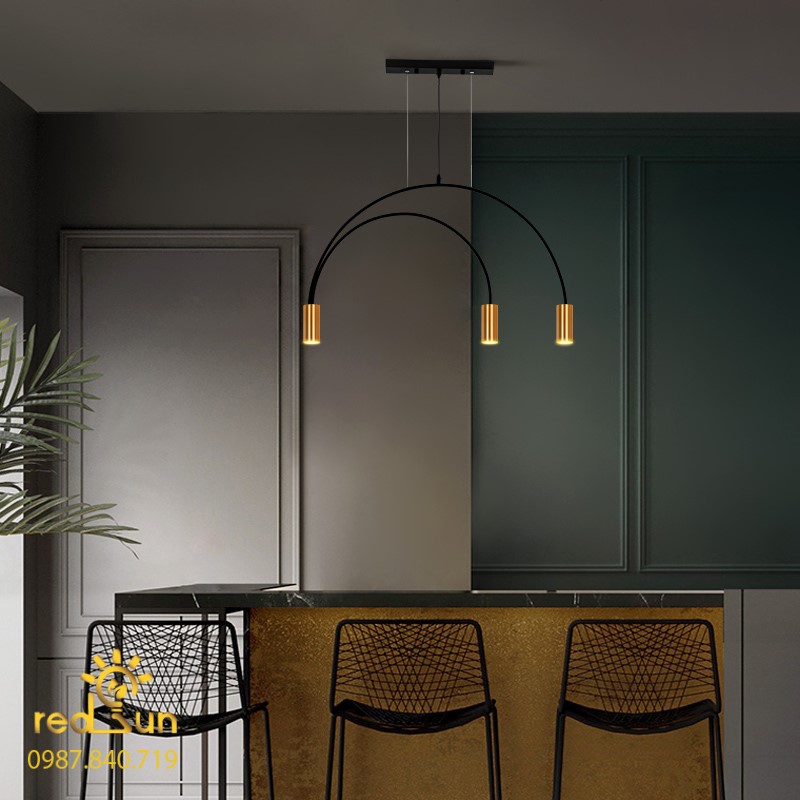 Đèn chùm hiện đại cánh cung 3 bóng rọi DC-T069