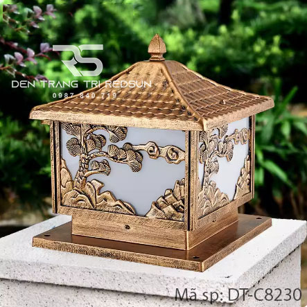 Đèn Trụ Cổng Chất Liệu Hợp Kim Lắp Ngoài Trời DT-C8230