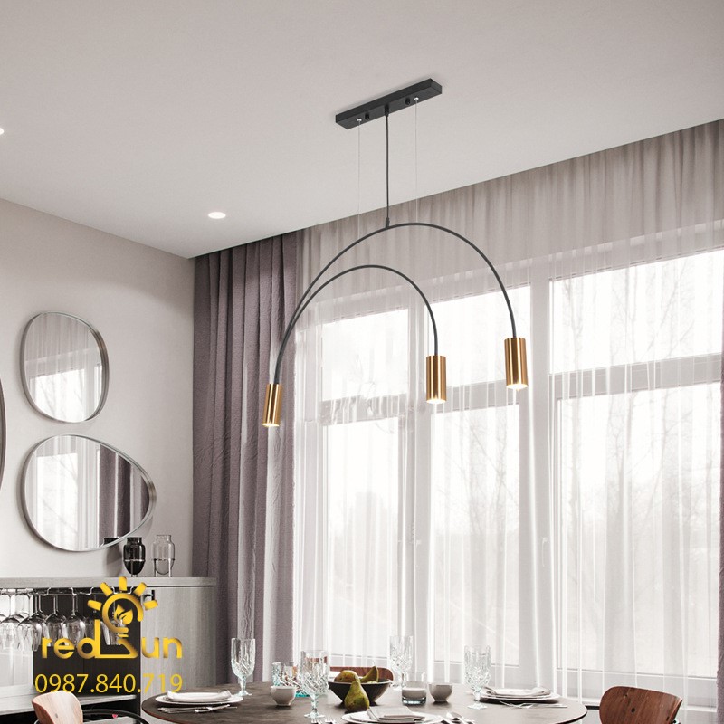 Đèn chùm hiện đại cánh cung 3 bóng rọi DC-T069