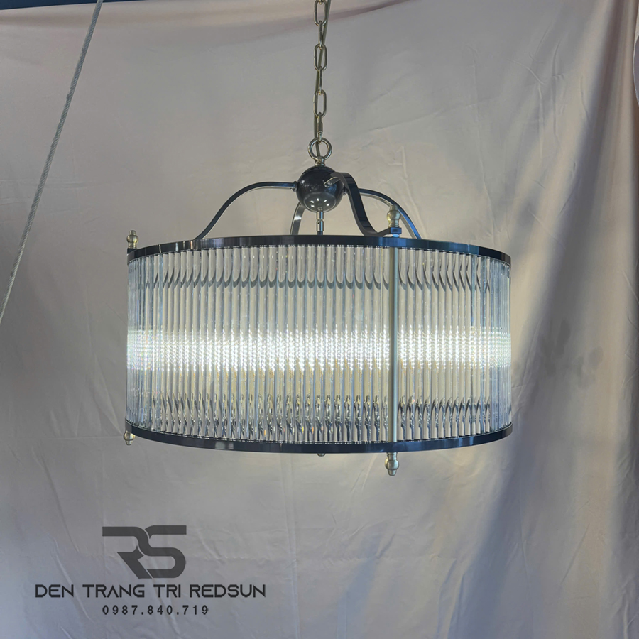 Đèn Thả Trần Phong Cách Indochine Chất Liệu Thuỷ Tinh IDC-015