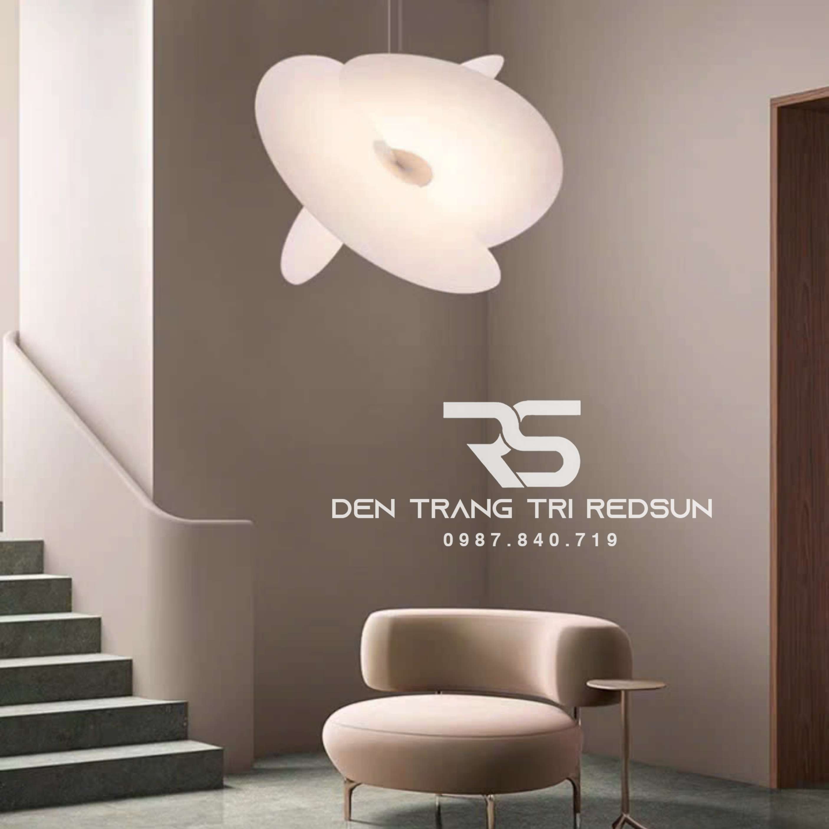 Đèn Chùm Trang Trí Phòng Khách Phòng Ngủ Phòng Ăn Ba Lá Phong Cách Bắc Âu DC-T095