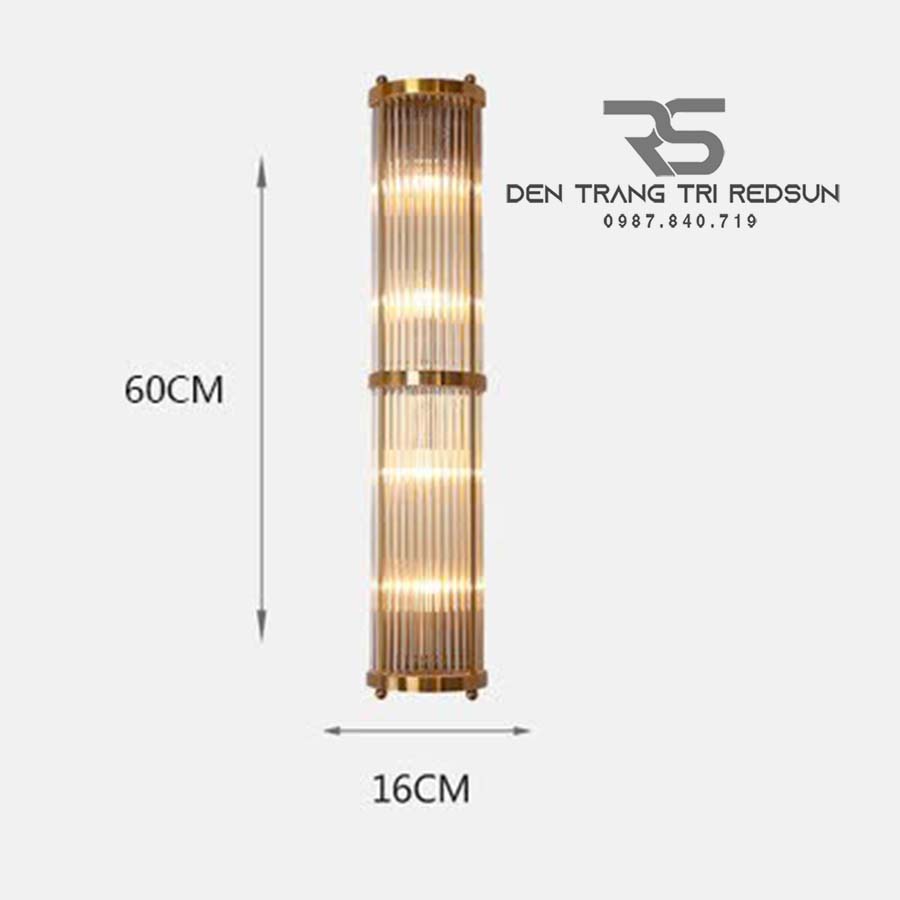 Đèn Tường Trang Trí Phòng Khách, Phòng Ngủ, Cầu Thang Phong Cách Bắc Âu Chất Liệu Pha Lê DTP-011