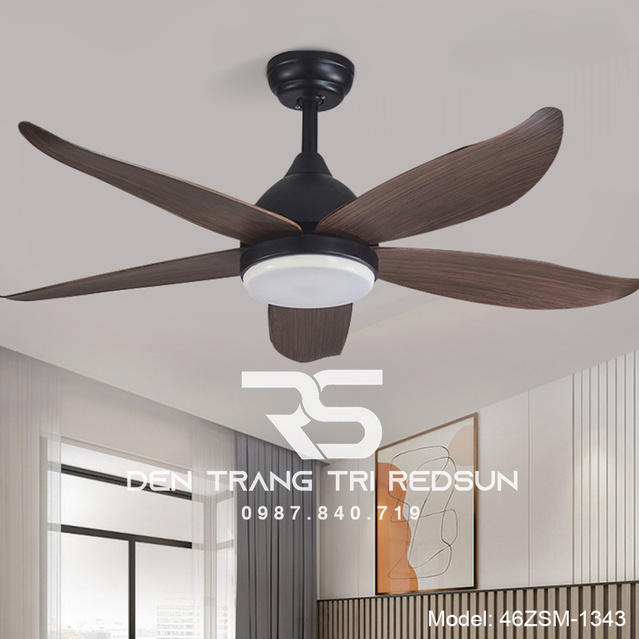 Quạt Trần Đèn Trang Trí Phòng Khách, Phòng Ngủ - 46ASM-1343