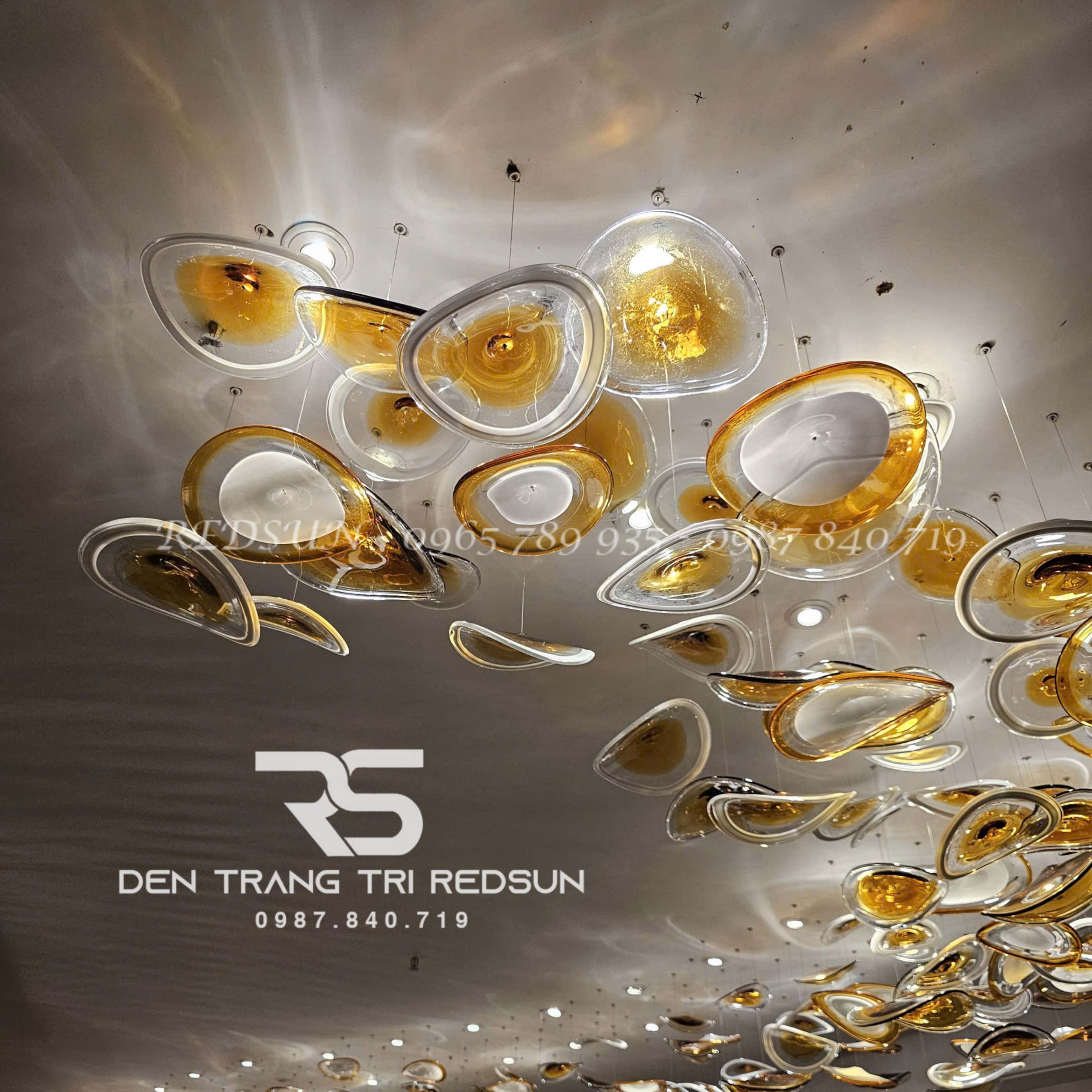 Đèn Thả Thiết Kế Cho Khách Sạn, Hành Lang, Biệt Thư, Phòng Khách, Phòng Ăn Hình Lá HTK-NK001