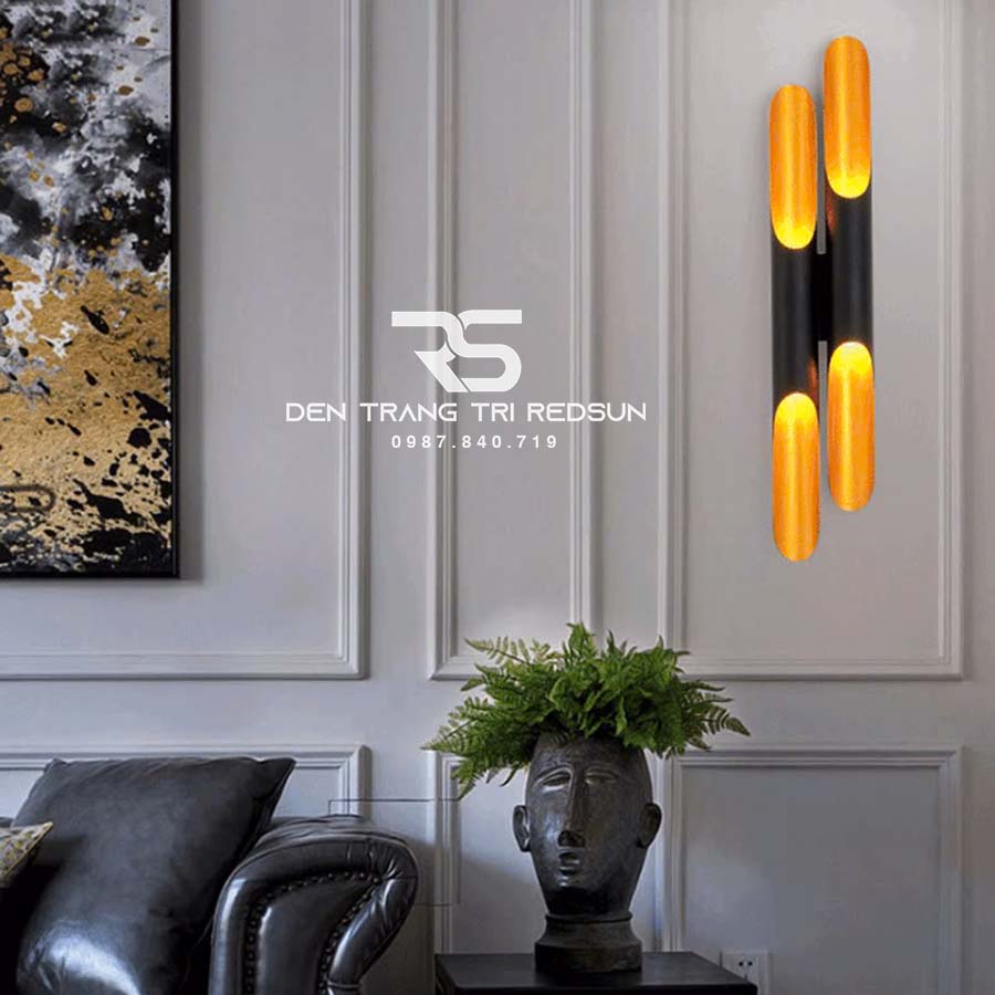 Đèn Tường Hình Sáo Trúc Đôi Trang Trí Quán Cafe, Nhà Hàng, Phòng Khách, Phòng Ngủ, Cầu Thang DT1126