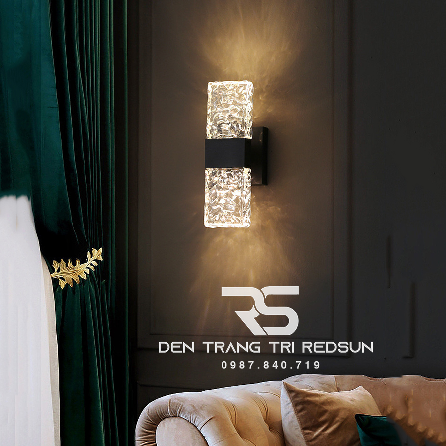 Đèn Tường Trang Trí Phòng Khách, Phòng Ngủ, Cầu Thang Phong Cách Bắc Âu Chất Liệu Pha Lê DT-1024
