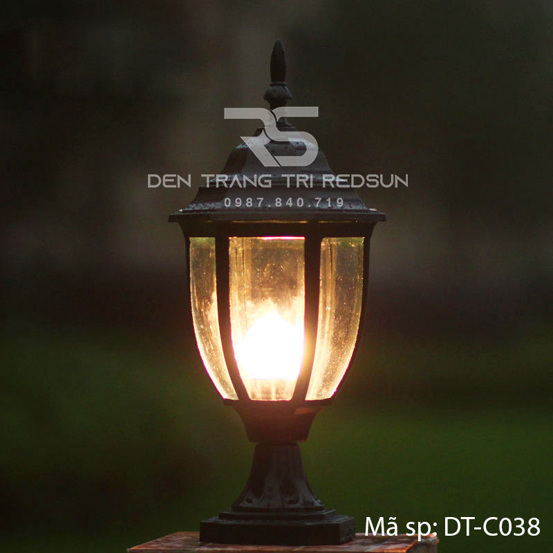 Đèn Trụ Cổng Chất Liệu Hợp Kim Lắp Ngoài Trời DT-C038
