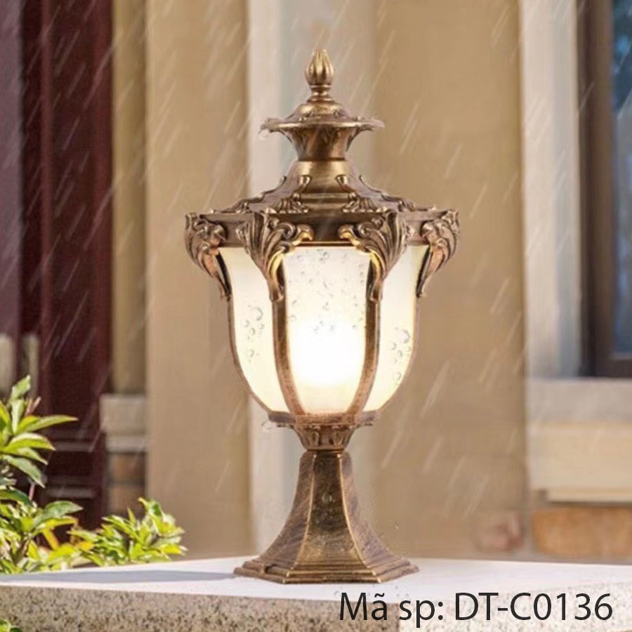 Đèn Trụ Cổng Chất Liệu Hợp Kim Lắp Ngoài Trời DT-C0136