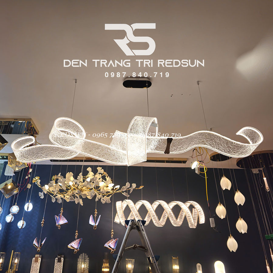 Đèn Thả Hiện Đại Dáng Dải Lụa Acrylic Kiểu Mới Phong Cách Bắc Âu DC-T104