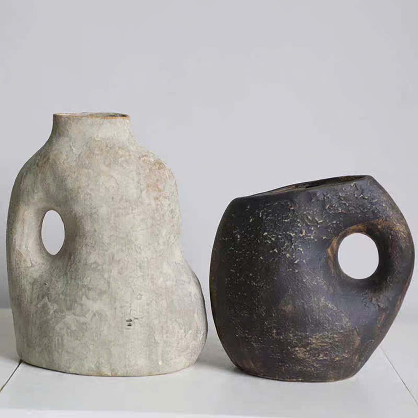 Bình Hoa Nghệ Thuật Trang Trí Phòng Khách, Phòng Ăn, Quán Cà Phê Phong Cách Nhật Bản Wabi-sabi DDC-030