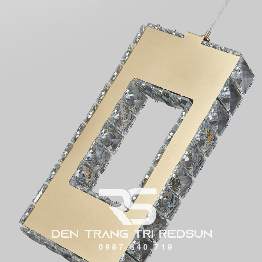 Đèn Thả Trần Hiện Đại Lắp Thông Tầng Cầu Thang, Phòng Khách, Bàn Ăn Chất Liệu Pha Lê HTK043