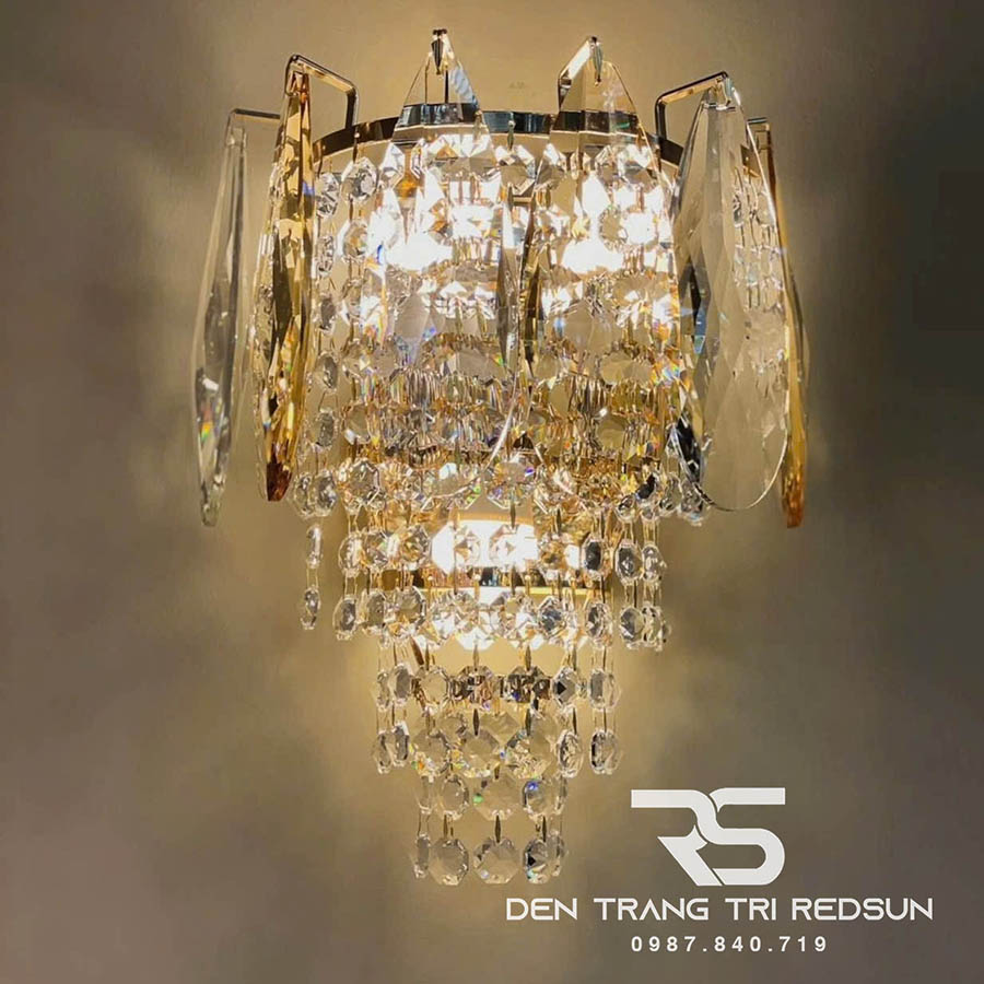 Đèn Tường Trang Trí Phòng Khách, Phòng Ngủ, Cầu Thang Chất Liệu Pha Lê DT-PL017