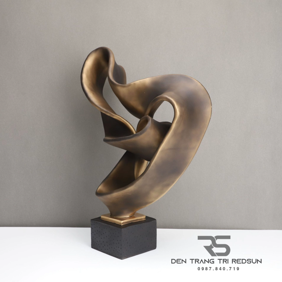 Đồ Trang Trí Nghệ Thuật Phòng Khách, Hành Lang, Sảnh Chờ Nhà Hàng, Khách Sạn Điêu Khắc Dạng Hình Học DDC-ZG010