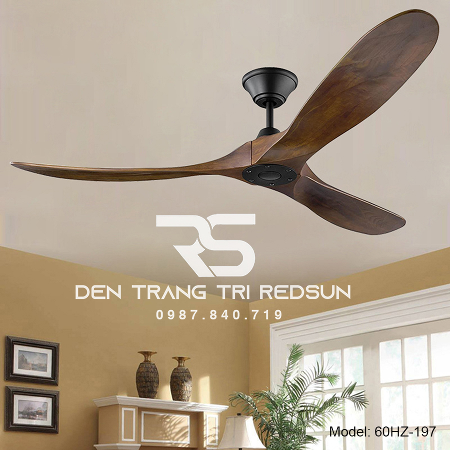 Quạt Trần Trang Trí Phòng Khách, Phòng Ngủ - 60HZ-197D