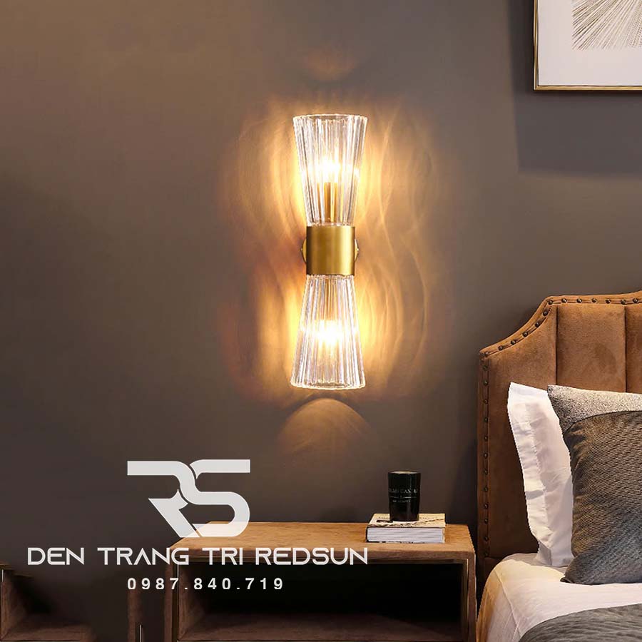 Đèn Tường Trang Trí Phòng Khách, Phòng Ngủ, Cầu Thang Phong Cách Bắc Âu Chất Liệu Pha Lê DTP-010