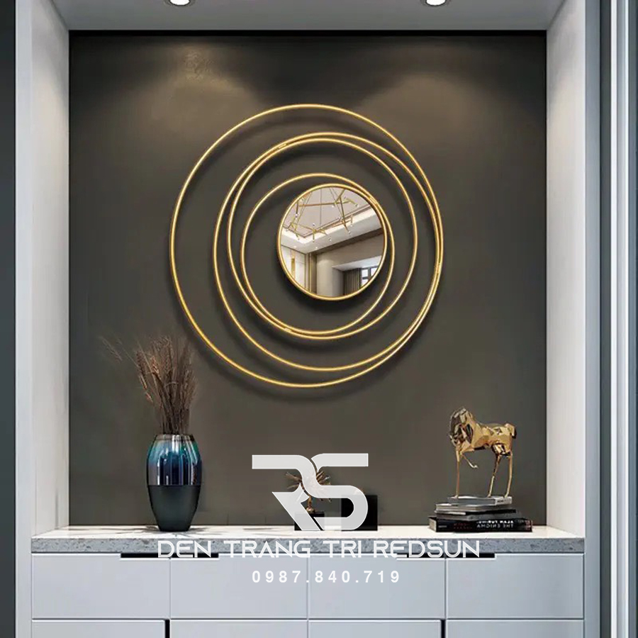 Gương Treo Tường Nghệ Thuật Trang Trí Phòng Khách, Phòng Ăn, Hành Lang Phong Cách Bắc Âu GDC-012