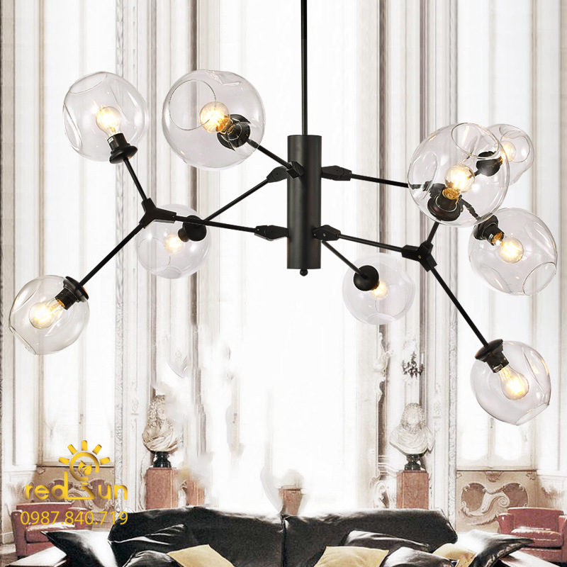 Đèn chùm nghệ thuật hiện đại 9 bóng DC-169