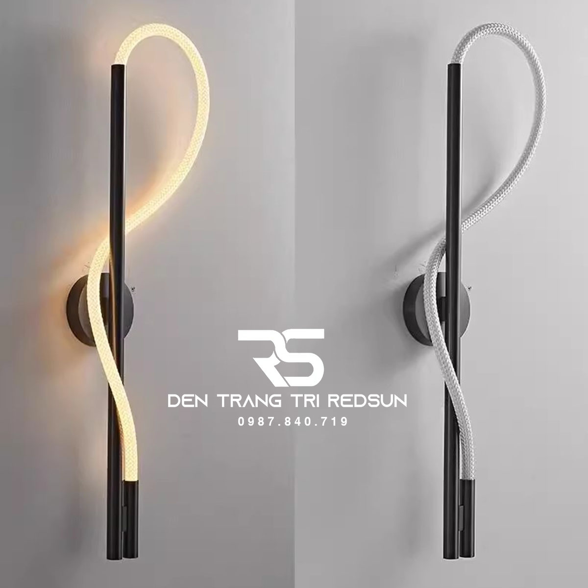 Đèn Tường Hiện Đại Trang Trí Phòng Khách, Phòng Ngủ, Cầu Thang Phong Cách Bắc Âu Thân Dài Ống LED Xoắn DT-125