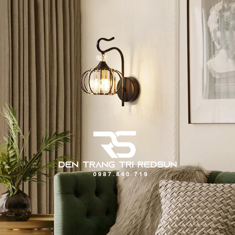 Đèn tường trang trí phòng khách, phòng ngủ hình đèn lồng DT-D3277