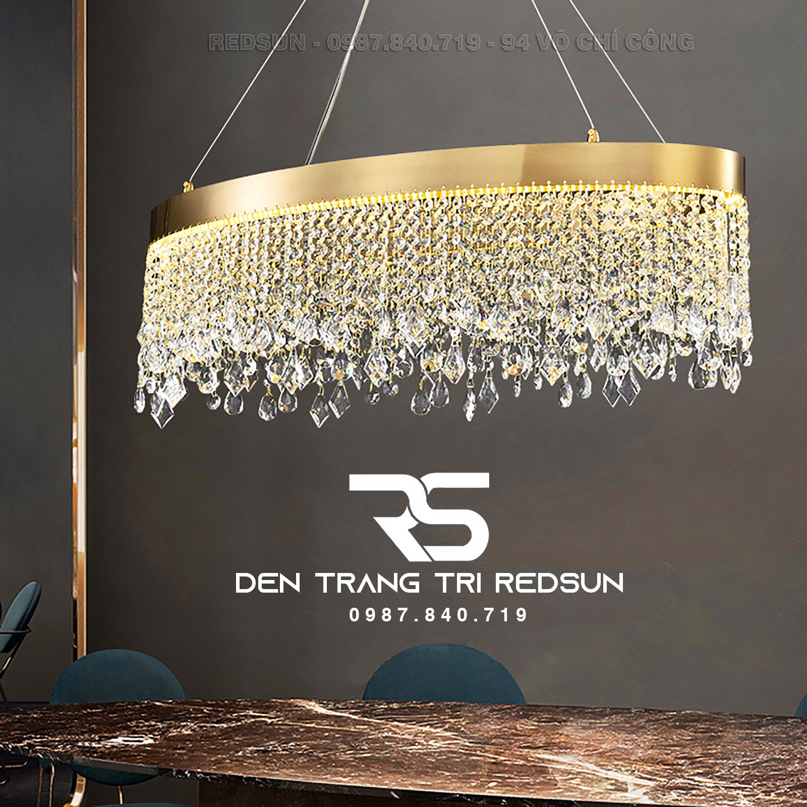 Đèn Thả Pha Lê Phòng Khách, Phòng Ngủ, Bàn Ăn Hiện Đại TPL035