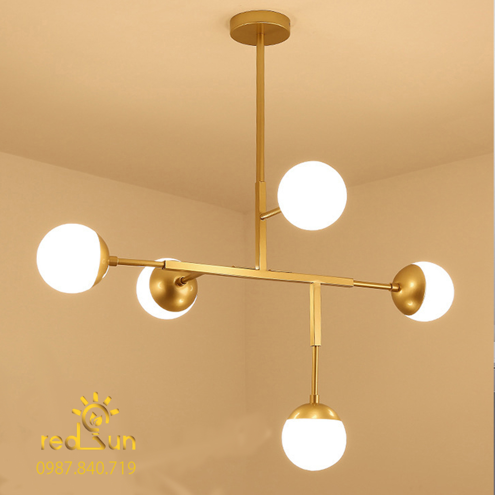 Đèn chùm Nordic cầu sứ DC-T051