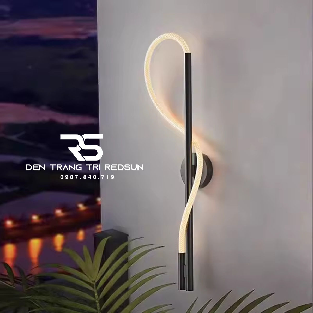 Đèn Tường Hiện Đại Trang Trí Phòng Khách, Phòng Ngủ, Cầu Thang Phong Cách Bắc Âu Thân Dài Ống LED Xoắn DT-125