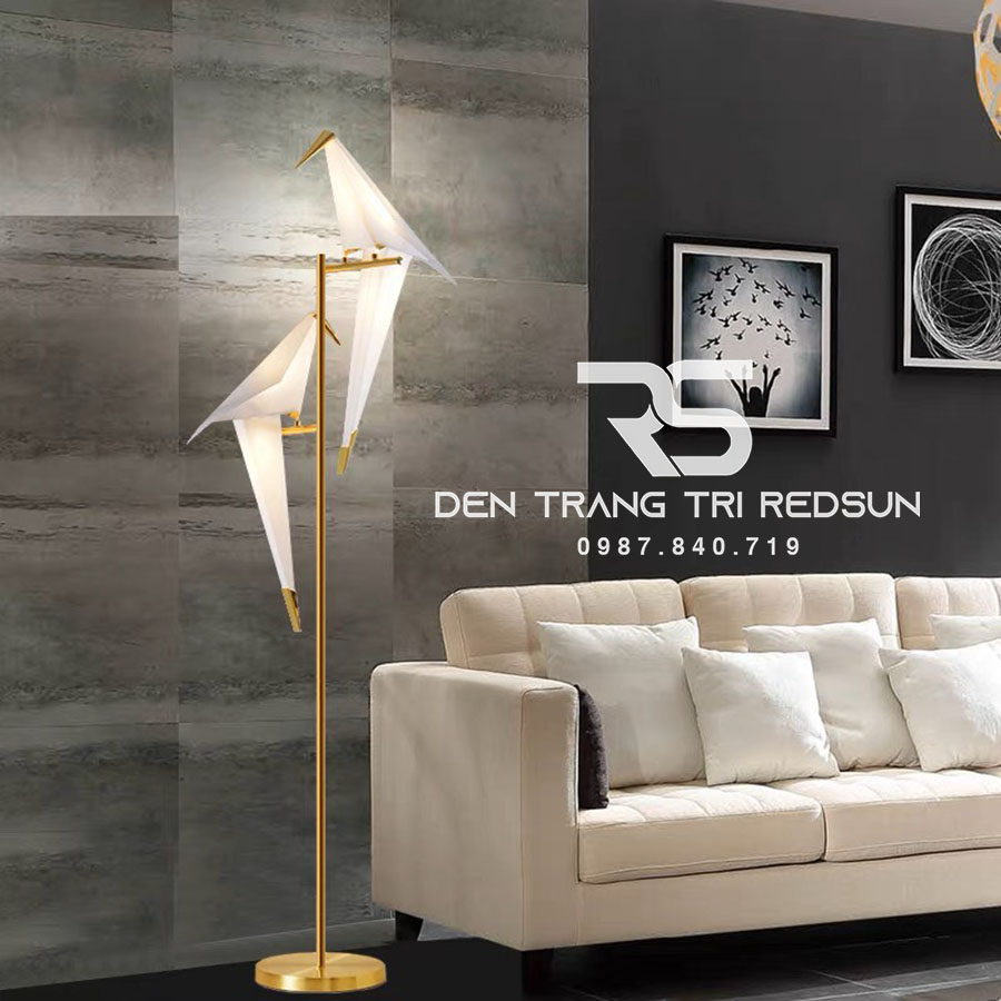 Đèn Sàn Phong Cách Bắc Âu Sáng Tạo Hình Hạc Giấy DS2042