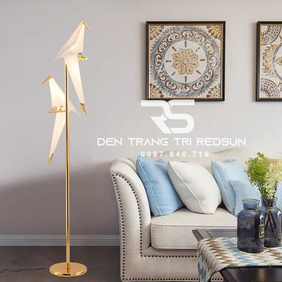 Đèn Sàn Phong Cách Bắc Âu Sáng Tạo Hình Hạc Giấy DS2042