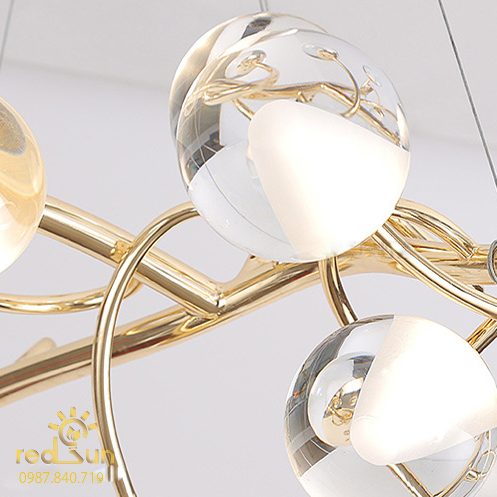 DC903-Đèn chùm Nordic cầu bocci