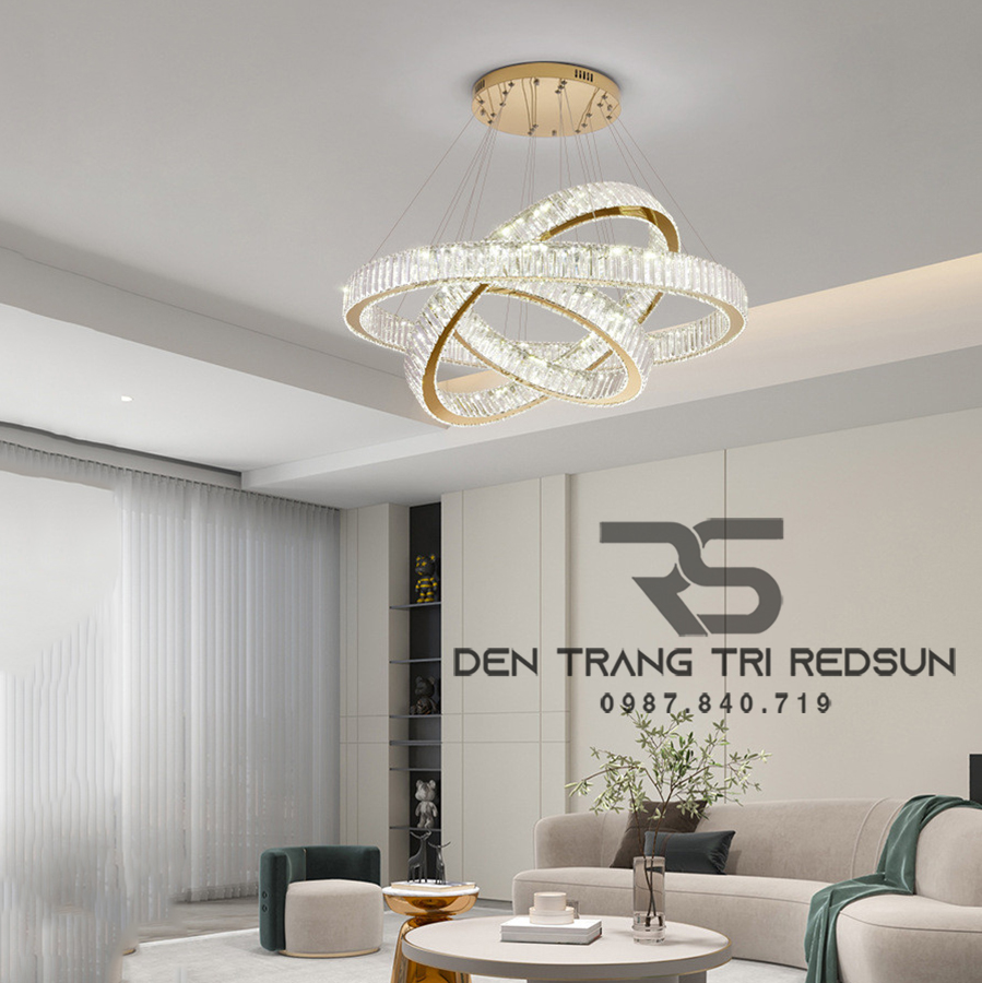 Đèn Chùm Pha Lê Hiện Đại Lắp Thông Tầng Sảnh Khách Sạn, Phòng Khách, Cầu Thang TPLTM