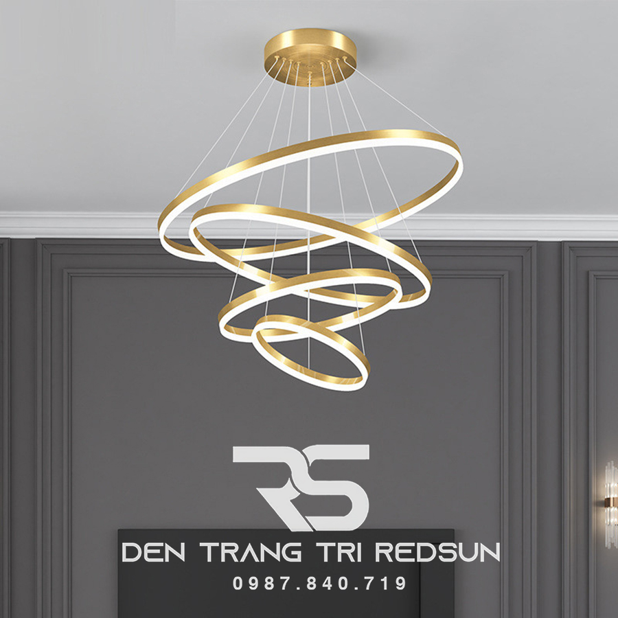 Đèn Thả Phòng Khách Hiện Đại 4 Vòng Bắc Âu G5-46810