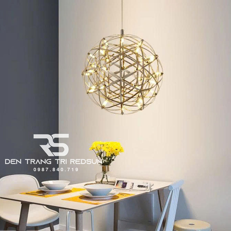 Đèn Thả Trần Lắp Thông Tầng, Phòng Khách, Khách Sạn, Nhà Hàng Phong Cách Bắc Âu Hiện Đại Cầu LED Sao  DC-T106