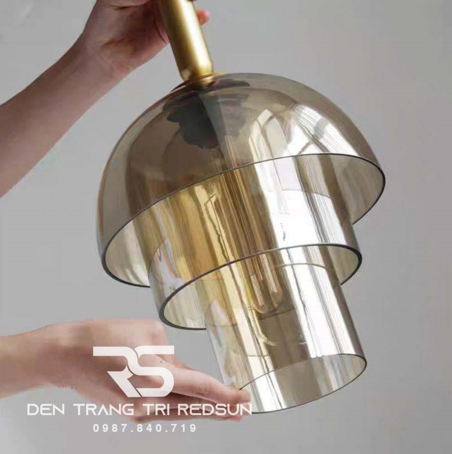 Đèn Thả Bàn Ăn Hiện Đại Phong Cách Retro Chất Liệu Thủy Tinh CDT-1043
