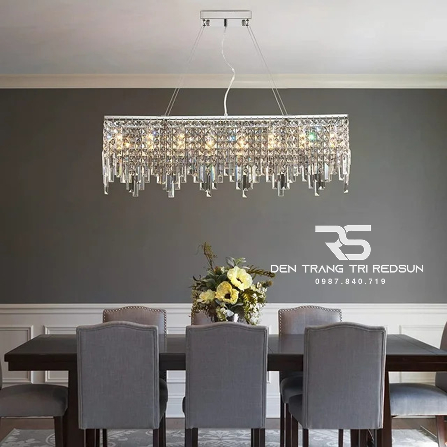 Đèn Thả Mâm Pha Lê Phòng Khách Hiện Đại M9188