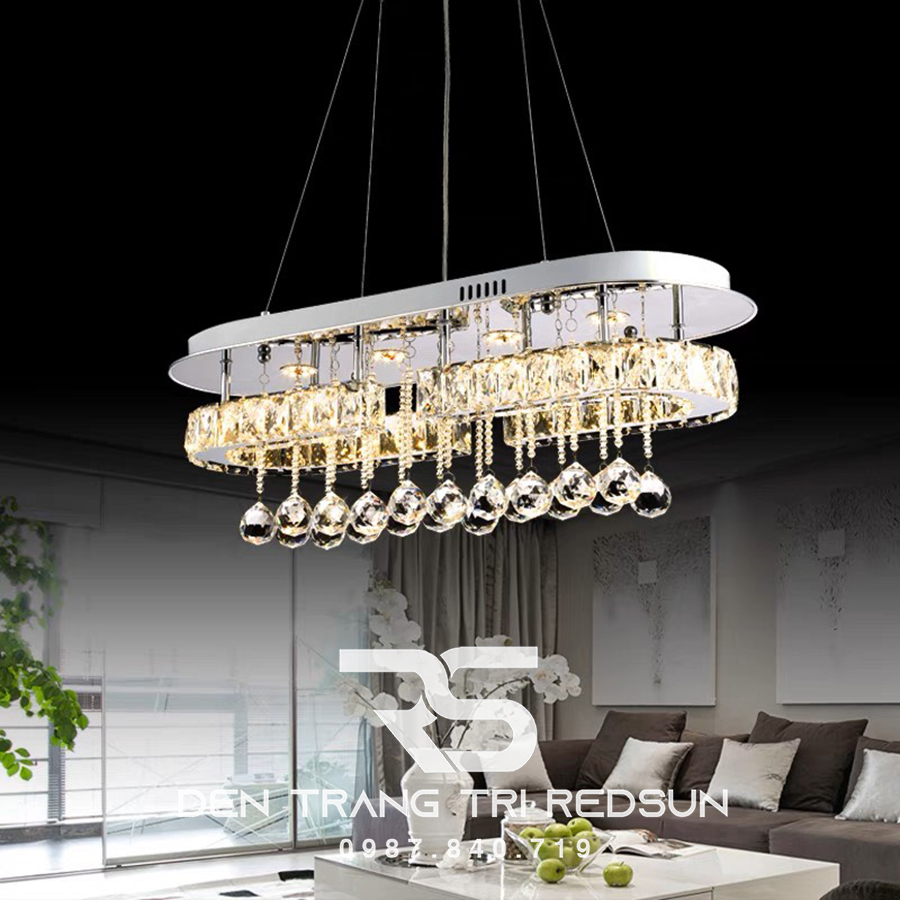 Đèn Thả Pha Lê Bàn Ăn, Bàn Đảo Hiện Đại  TPL049