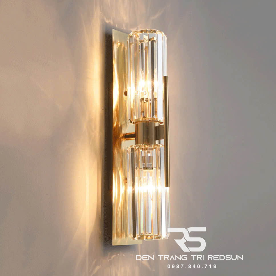 Đèn Tường Trang Trí Phòng Khách, Phòng Ngủ, Cầu Thang Phong Cách Bắc Âu Chất Liệu Pha Lê DTP-003