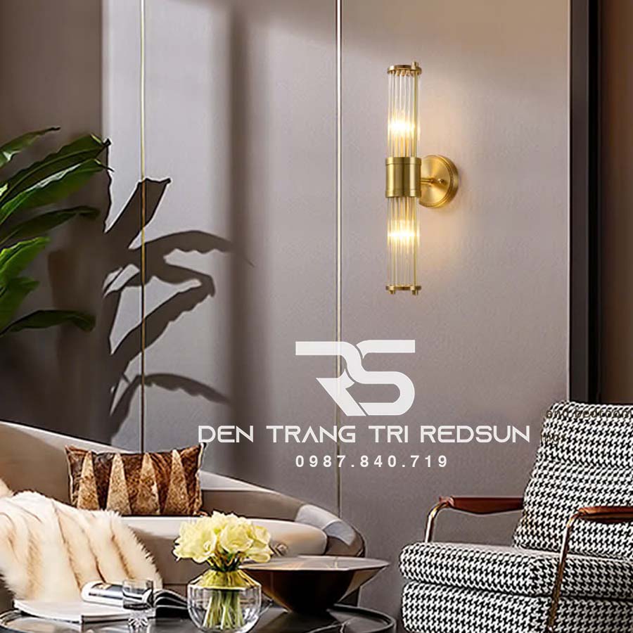 Đèn Tường Trang Trí Phòng Khách, Phòng Ngủ, Cầu Thang Phong Cách Bắc Âu Chất Liệu Pha Lê DTP-012
