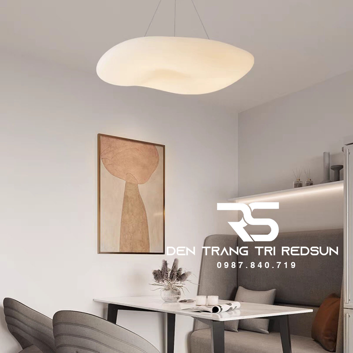 Đèn Thả Trần Phòng Khách Hiện Đại Đám Mây Phong Cách Bắc Âu DC-1029