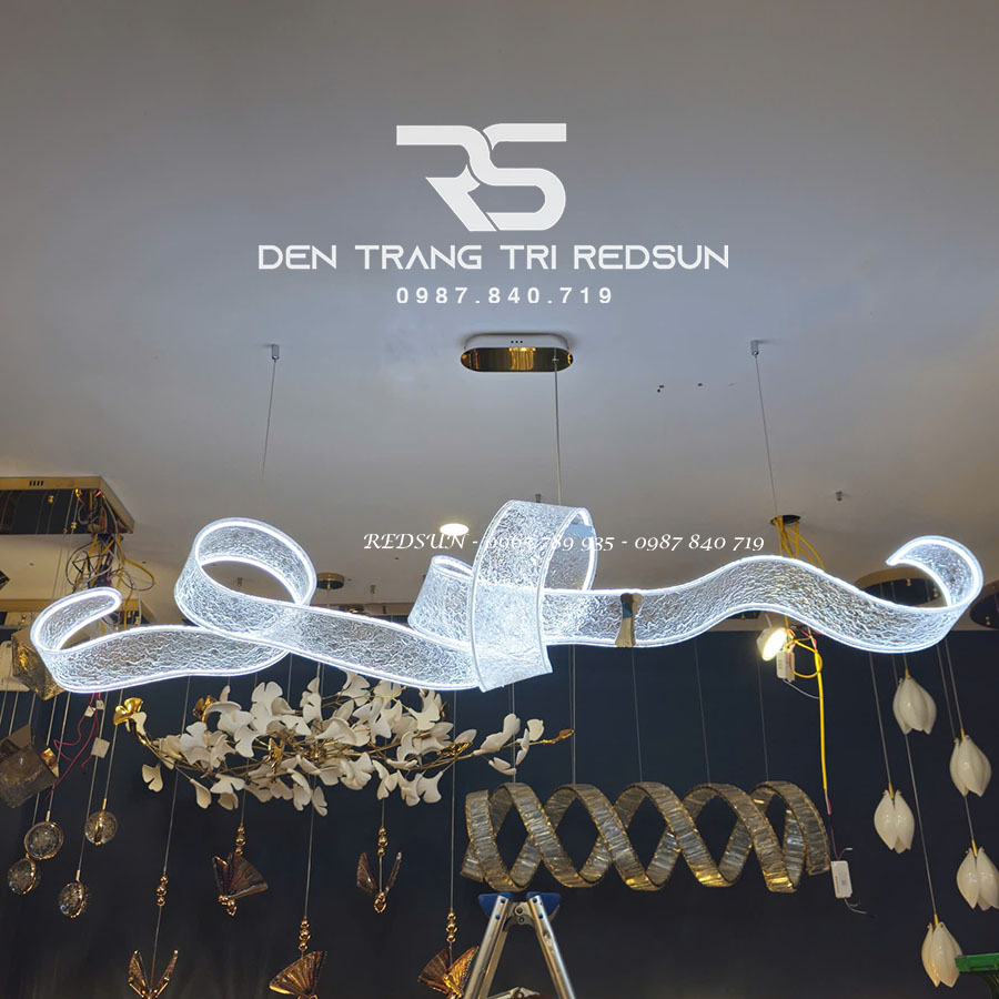 Đèn Thả Hiện Đại Dáng Dải Lụa Acrylic Kiểu Mới Phong Cách Bắc Âu DC-T104