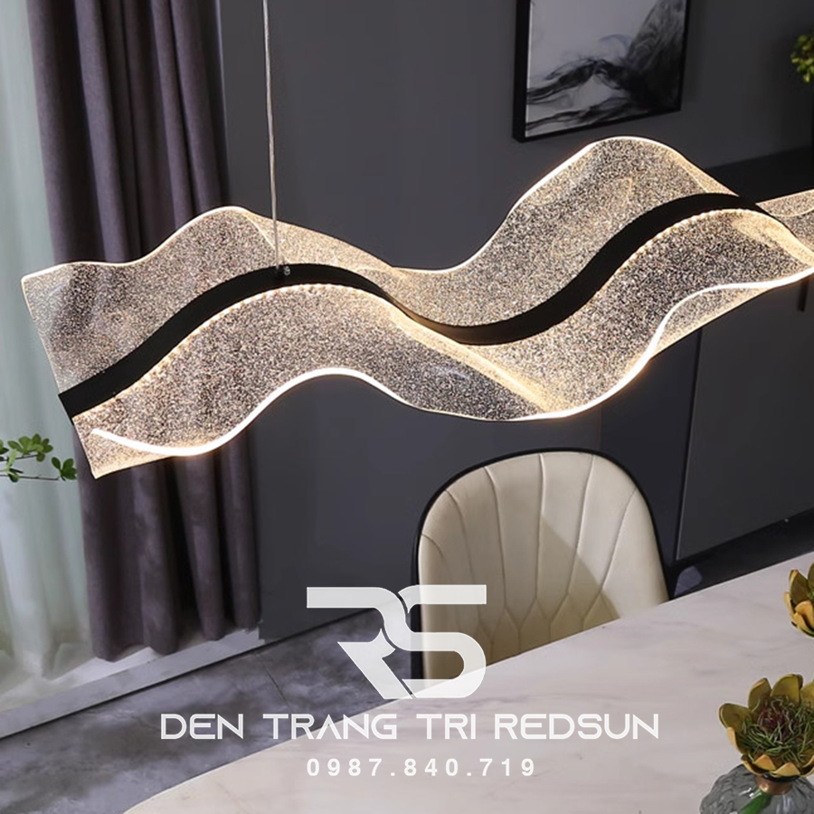 Đèn Thả Bàn Ăn Hiện Đại Dáng Dải Lụa Acrylic Phong Cách Bắc Âu DC-T076