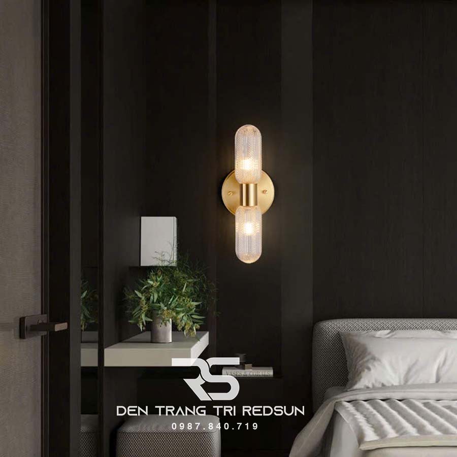 Đèn Tường Trang Trí Phòng Khách, Phòng Ngủ, Cầu Thang Phong Cách Bắc Âu Chất Liệu Pha Lê DTP-002