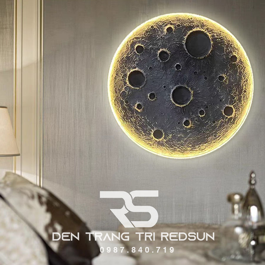 Đèn Tường Trang Trí Phòng Khách, Phòng Ngủ, Cầu Thang Phong Cách Bắc Âu Mặt Trăng 3D DT-131