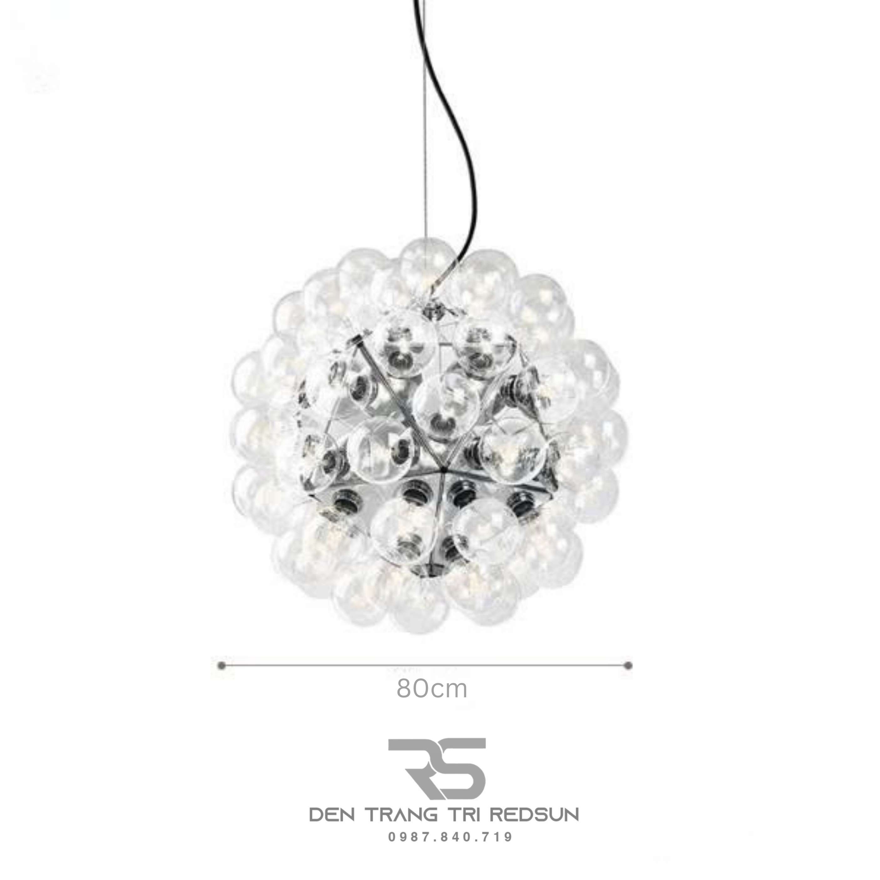 Đèn Chùm Phòng Khách Hiện Đại Bắc Âu Bong Bóng Chất Liệu Thuỷ Tinh DC-T113