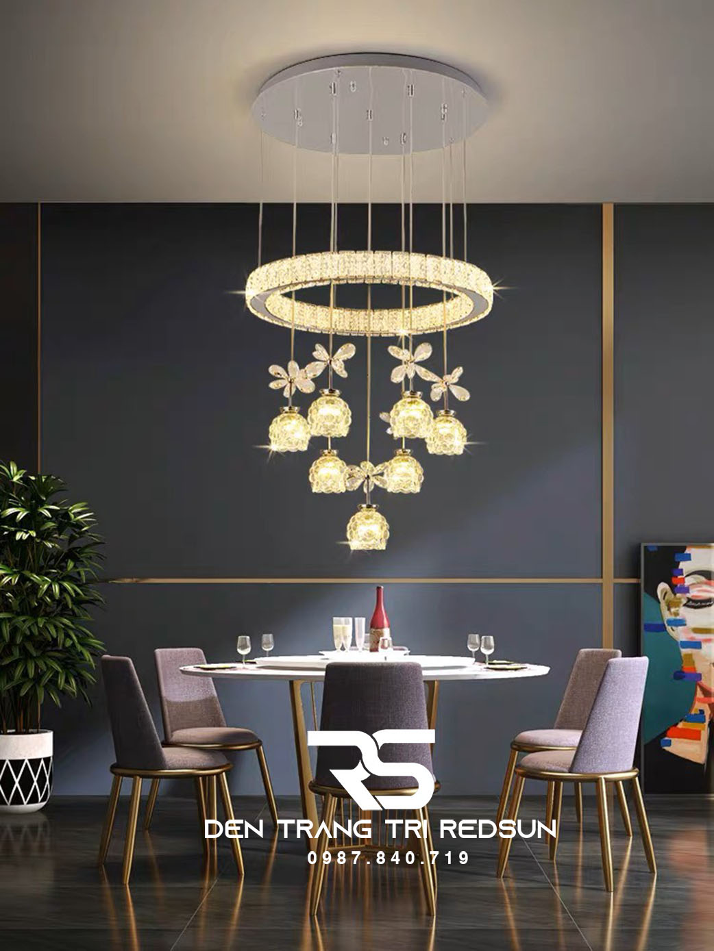 Đèn Thả Pha Lê Phòng Khách, Phòng Ngủ, Bàn Ăn Hiện Đại TPL050