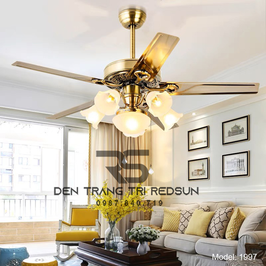 Quạt Trần Đèn Trang Trí Phòng Khách, Phòng Ngủ - 1997