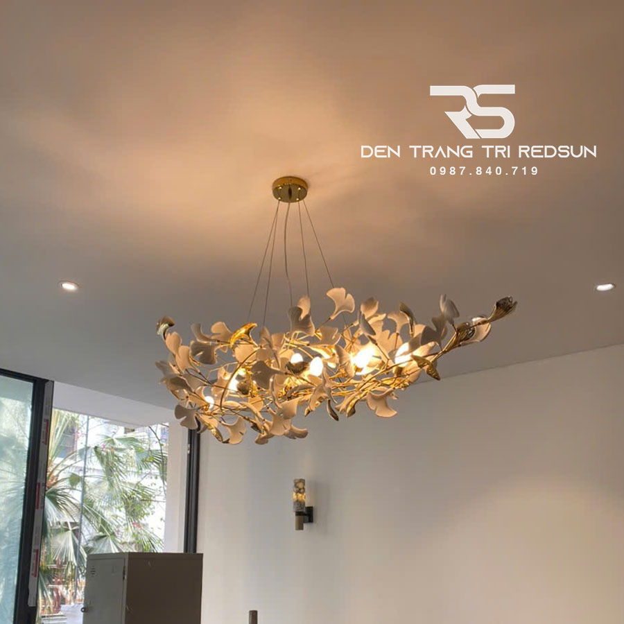 Đèn Chùm Hiện Đại Ginkgo Leaf Dáng Ngang Phong Cách Bắc Âu DC-L060