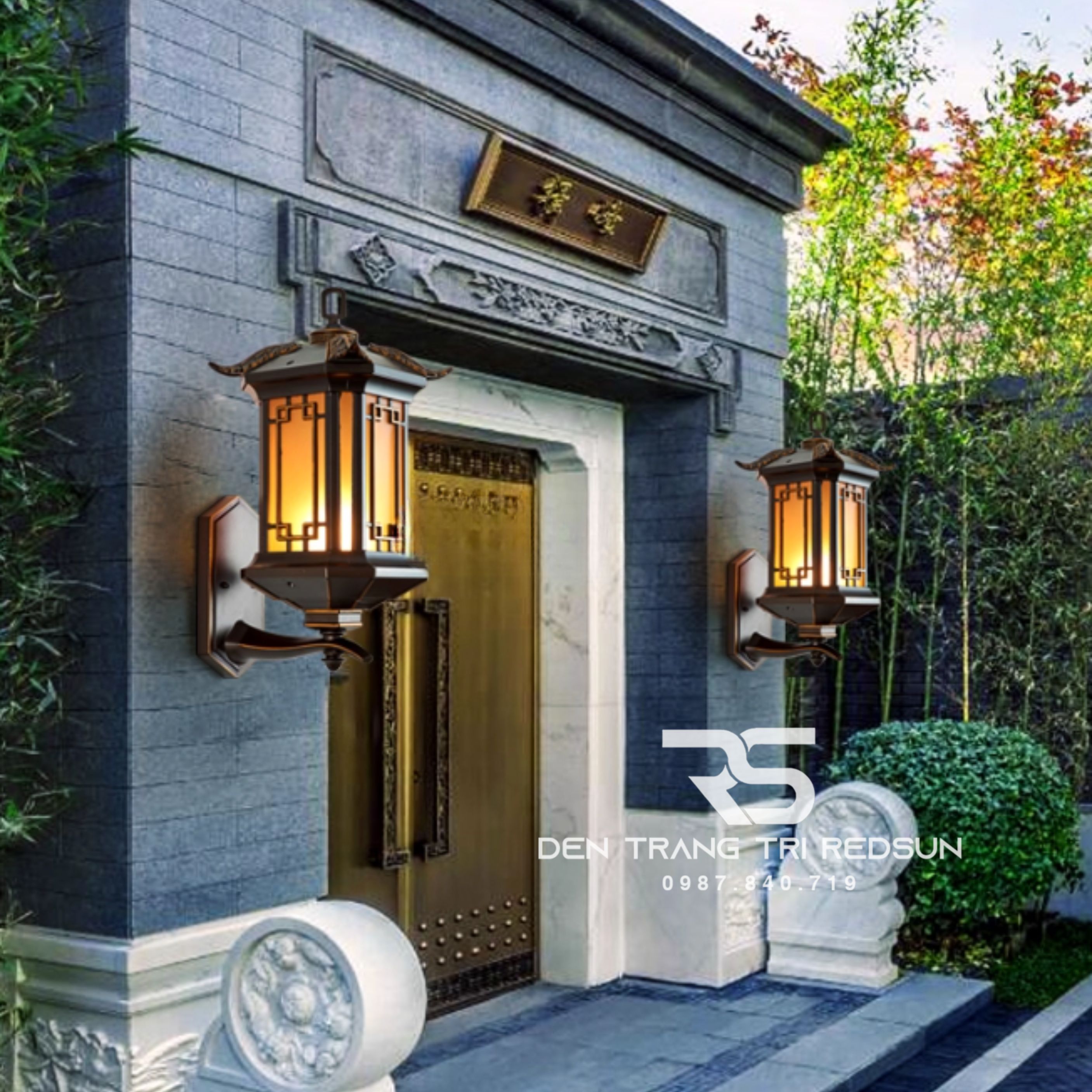 Đèn Tường Chùa Hợp Kim Lắp Ngoài Trời DT-C995