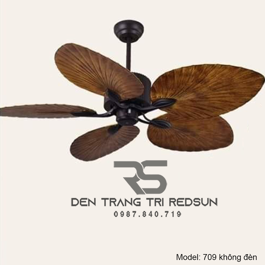 Quạt Trần Trang Trí Phòng Khách, Phòng Ngủ - 709 không đèn