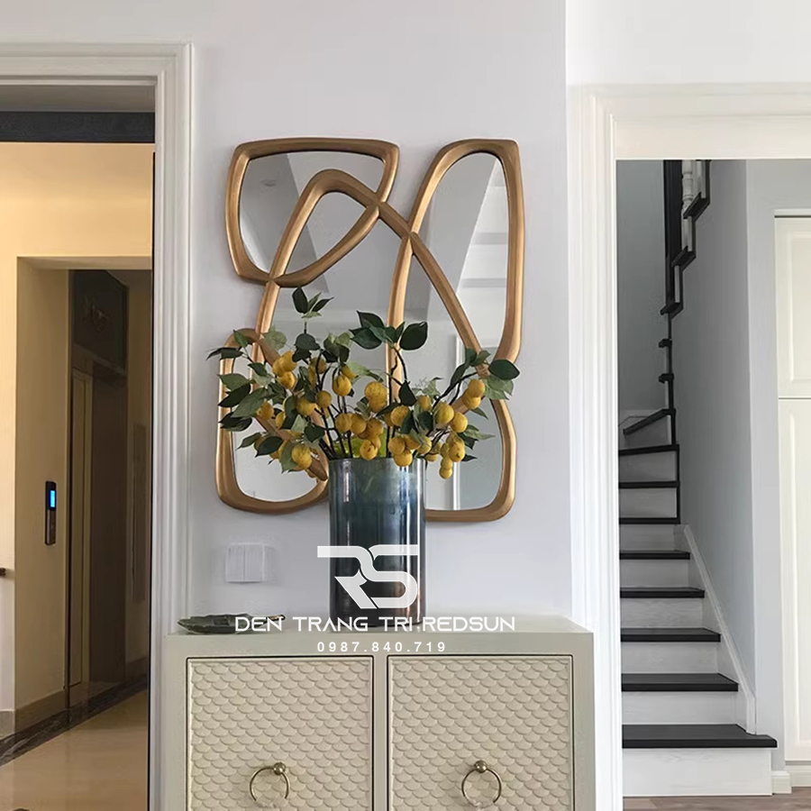 Gương Treo Tường Nghệ Thuật Trang Trí Phòng Khách, Phòng Ăn, Hành Lang Phong Cách Bắc Âu GDC-010