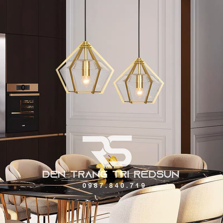 Đèn Thả Bàn Ăn Hiện Đại Phong Cách Bắc Âu Choá Thuỷ Tinh CDT-T004